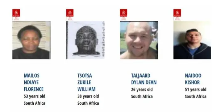 7 South Africans top Interpol red notice list